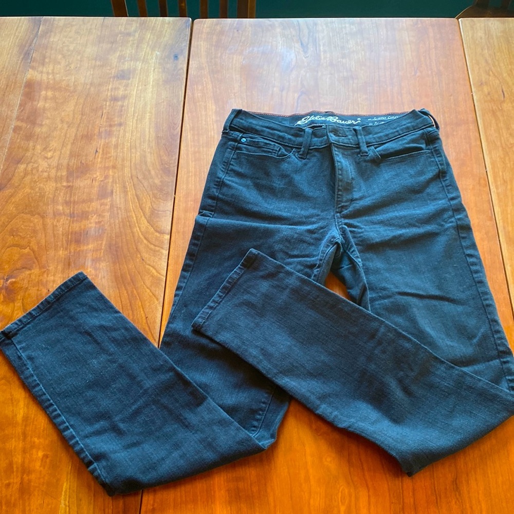 Eddie Bauer slightly curvy, slim straight leg, women's size 4 jeans